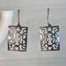 Anthropologie Jewelry | 925 Sterling Silver Rectangular Filigree Earrings Curved | Color: Silver | Size: Os