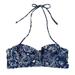 American Eagle Outfitters Swim | Aeo Navy & Cream Boho Bikini Top | Color: Blue/Cream | Size: Xs