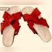 Anthropologie Shoes | Anthropologie Bianca Ruffled Slide Sandals In Red Size 9 | Color: Red | Size: 9