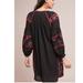 Anthropologie Dresses | Beautiful Velvet Graham & Spencer Embroidered Ric Rac Tassels Peasant Dress | Color: Black/Red | Size: M