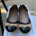 Tory Burch Shoes | Gorgeous Tory Burch Flats - Patent Cap Toe Size 9 | Color: Black/Tan | Size: 9