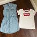 Levi's Matching Sets | Levi Girls Denim Dress And Top Lot | Color: Red/White | Size: Lg