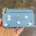 Kate Spade Bags | Kate Spade Madison Floral Embroidered Card Holder Wallet Polished Blue Kc541 | Color: Blue | Size: Os