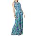 Lilly Pulitzer Dresses | Lilly Pulitzer Pearce Maxi Dress Xs Pink Blue Green Animal Jungle Sleeveless Wom | Color: Green/Pink | Size: Xs