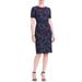 J. Crew Dresses | J. Crew Navy And Maroon Modern Floral Print, High Quality - Size 2 | Color: Blue/Green | Size: 2