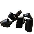 Urban Outfitters Shoes | 1789-Urban Outfitters Black Chunky Heeled Sandals | Color: Black | Size: 6