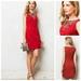 Anthropologie Dresses | Anthropologie Dresses Moulinette Souers Red Embellished Shift Dress | Color: Red/Silver | Size: 4