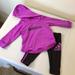 Adidas Matching Sets | Baby Girl’s Adidas Two Piece Outfit Size 6 Mos | Color: Black/Purple | Size: 6-9mb