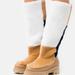 Free People Shoes | Free People Happy Thoughts Neutral Colorblock Shearling Boots 36.5 Or 6 | Color: Brown/Orange | Size: 6