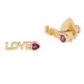 Kate Spade Jewelry | Kate Spade Love You, Mom Love Mini Stud Earrings | Color: Gold/Red | Size: Os