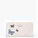 Kate Spade Bags | Kate Spade Flutter Fly 3d Butterfly Large Slim Bifold Wallet | Color: Blue/White | Size: Os