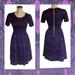 Lularoe Dresses | Lularoe Amelia Dress S Purple Aztec Chevron Fit Flair Pockets Light Dark Euc | Color: Purple | Size: S