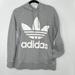 Adidas Tops | Adidas Trefoil Logo Pullover Hoodie Sweatshirt Gray Womens Size Medium | Color: Gray | Size: M