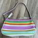 Coach Bags | Coach Multicolor Striped Mini Handbag | Color: Green/Purple | Size: Os