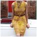 Anthropologie Dresses | Anthropologie Yoana Baraschi Honeycomb Lace Dress | Color: Gold | Size: 4