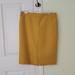 J. Crew Skirts | J Crew Yellow Wool Pencil Skirt | Color: Gold/Yellow | Size: 8