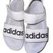 Adidas Shoes | Adidas Solid White Open Toe Adjustable Strap Sandal Slip On Size 7 Eur 40.5 | Color: White | Size: 7