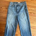 Madewell Jeans | Madewell Perfect Vintage Wide-Leg Crop Jeans | Color: Blue | Size: 28p