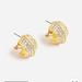 J. Crew Jewelry | J. Crew Angular Stud Earrings With Pav Crystals | Color: Gold | Size: Os