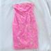 Lilly Pulitzer Dresses | Lilly Pulitzer Strapless Dress, Size 6 | Color: Pink/Yellow | Size: 6