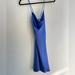 Zara Dresses | Blue Satin Drape Dress From Zara | Color: Blue | Size: S