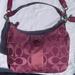 Coach Bags | Coach Pink Signature Sateen Shoulder Bag | Color: Pink | Size: Os