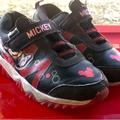 Disney Shoes | Disney Junior Mickey Mouse Red & Black Toddler Light Up Athletic Shoes Size 11 | Color: Black/Red | Size: 11b
