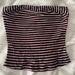 Free People Tops | Free People Intimately You Striped Strapless Top !! Size Small | Color: Black/Red | Size: S