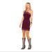 Free People Dresses | Free People Bodycon Dress Premonitions Vetiver Maroon Boho New | Color: Tan | Size: Xs