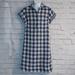 J. Crew Dresses | Gingham Double Gauze J. Crew Blue Buffalo Check Cotton Dress Xxs | Color: Blue/White | Size: Xxs