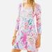 Lilly Pulitzer Dresses | Lilly Pulitzer Devon Long Sleeve Dress Size Xxs | Color: Blue/Pink | Size: Xxs