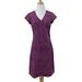 Athleta Dresses | Athleta Nectar Faux Wrap Dress Womens Xs Extra Small Purple Ruched Short Sleeve | Color: Purple | Size: Xs