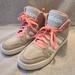 Adidas Shoes | Kids Hi-Top Adidas Suede Shoe | Color: Gray/Pink | Size: 4.5bb