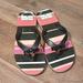 Kate Spade Shoes | Kate Spade New York Black And Pink Striped Flip Flops | Color: Black/Pink | Size: 5