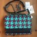 Coach Bags | Coach Mini Klare Crossbody With Houndstooth Print | Color: Blue/Silver | Size: Os