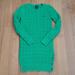 Ralph Lauren Dresses | Girls Ralph Lauren Green Cable Knit Long Sleeve Sweater Dress Medium 8-10 | Color: Green | Size: Mg