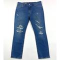 Levi's Jeans | Levis 511 Slim Fit Eco Ease Mens 38x30 Distressed Denim Medium Wash Blue Jeans | Color: Blue | Size: 38