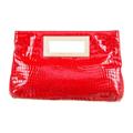 Michael Kors Bags | Nwot Michael Michael Kors Embossed Red Leather Clutch | Color: Gold/Red | Size: Os