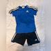Adidas Matching Sets | Adidas Short Set, Size 3t | Color: Black/Blue | Size: 3tb