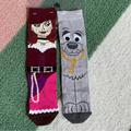 Disney Accessories | Disney Parks Pirates Of The Caribbean Redd & Dog With Key Crew Socks | Color: Gray/Red | Size: Os