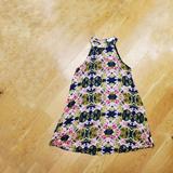 Anthropologie Dresses | Entro High Neck Babydoll Dress Size Sm - Euc! | Color: Blue/Pink | Size: S