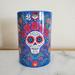 Disney Accents | Disney Pixar Coco Metal Day Of The Dead Blue Pink Sugar Skull Piggy Bank | Color: Blue/Pink | Size: 5 3/4" Tall