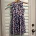 Kate Spade Dresses | Kate Spade Girls' Brushstroke Ruffle-Back Dress | Color: Blue/Pink | Size: 10g