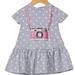 Kate Spade Dresses | Kate Spade New York Girls' Grey Polka Dot Printed Dress 12m | Color: Gray/Pink | Size: 12mb