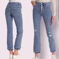 Free People Jeans | Free People X We The Free Dylan Cropped Denim Jeans Size 31 Distressed | Color: Blue | Size: 31