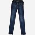 American Eagle Outfitters Jeans | American Eagle Women's Skinny Stretch Low Rise Jeans Dark Wash Size 2 Long | Color: Blue | Size: 2
