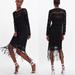 Zara Dresses | Bnwt Zara Fringed Crocheted Dress | Color: Black | Size: S