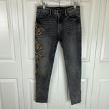 Anthropologie Jeans | Driftwood Jackie 28 X28 Black Jeans Embroidered Boho Cottagecore Anthropologie | Color: Black | Size: 28