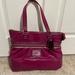 Coach Bags | Coach Poppy Euc Patent Leather Tote Bag Poppy Daisy Liquid Gloss #F20004 | Color: Pink/Purple | Size: Os