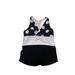 Lululemon Tops | Lululemon Deep V Tank Tank Mesh Racerback Black White Polka Dot Women's Size 10 | Color: Black/White | Size: 10